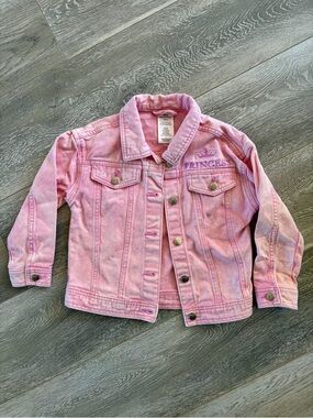 Disney Princess Girl’s Pink Jean Jacket- 6